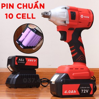[TẶNG ĐẦU KHẨU 22 MM ] Máy siết Bulong KEN 550Nm - Chuyên siết bu lông - bắt vít - Pin 10 cell - Lõi đồng 100$