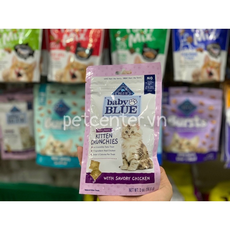 🇺🇸 Bánh Thưởng Cho Mèo Blue Buffalo Bursts With Savory Crunchy Cat Treats