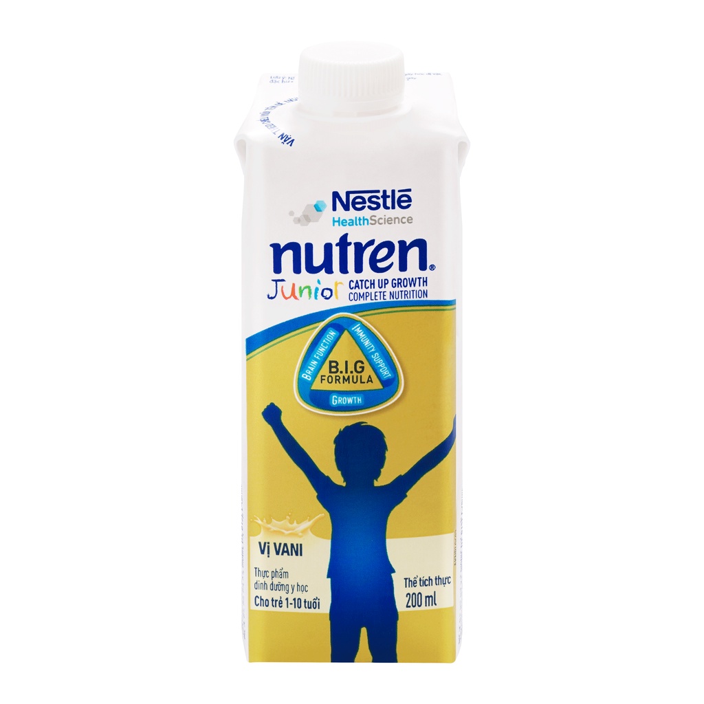 [BOOKS GIFT] Sản phẩm dinh dưỡng y học Nestle NUTREN JUNIOR - Hộp pha sẵn tiện lợi - lốc 2 hộp 400ml