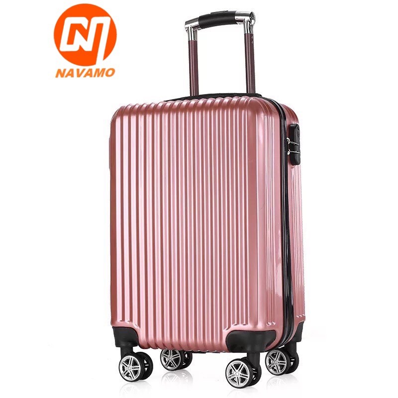 Vali kéo du lịch cao cấp xách tay vân dọc có khuy treo đồ nhựa dẻo chống va đập SIZE 20_24 bảo hành chính hãng
