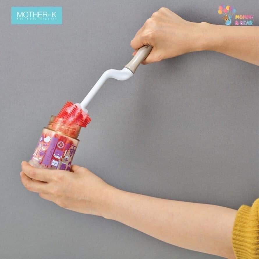[Chính Hãng] Cọ rửa bình sữa silicon Mother-K - Bộ dụng cụ cọ rửa bình sữa và núm ti Mother-K Hàn Quốc
