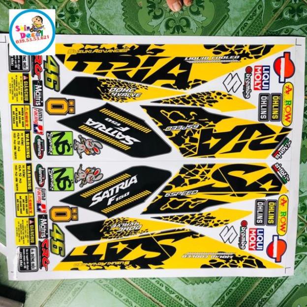 Tem rời satria fi 2018 dán xe đen