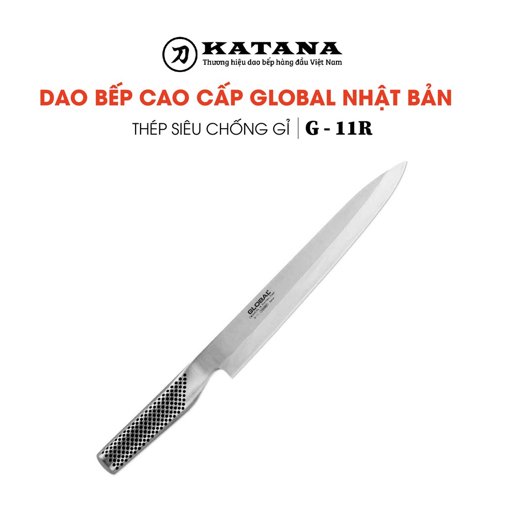 Dao bếp Nhật cao cấp Global G11R Sashimi tay phải (250mm)