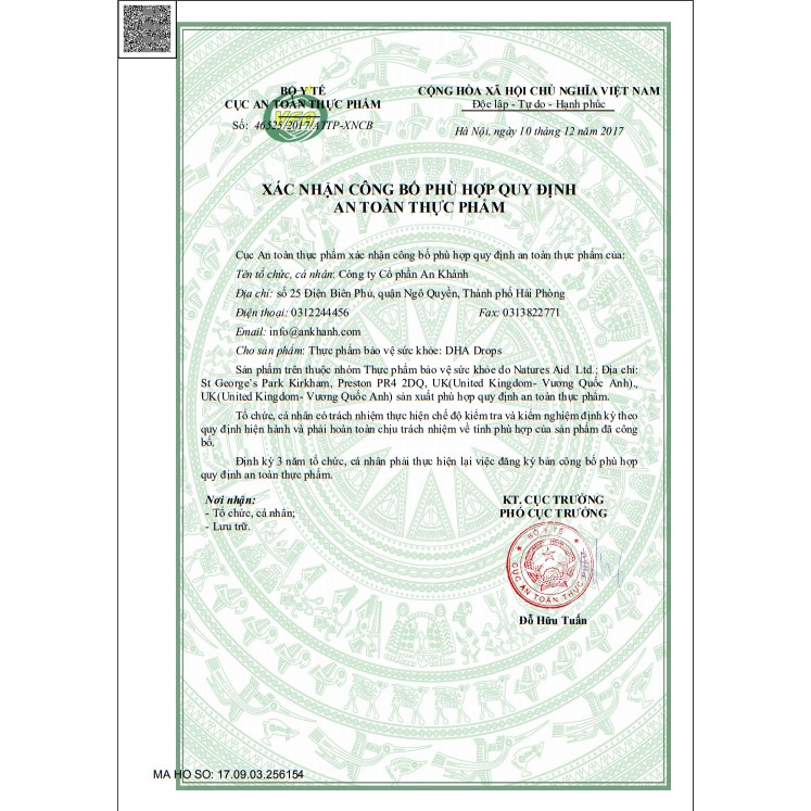 Mini Drops DHA Drops Natures Aid- bổ sung DHA , EPA cho sự phát triển trí não của trẻ