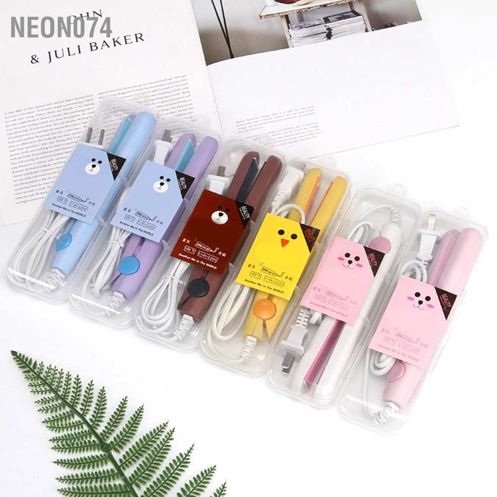 [Hàng mới về] Máy ép tóc mini nhỏ gọn tiện lợi đa năng bỏ túi cho học sinh 220V neon074