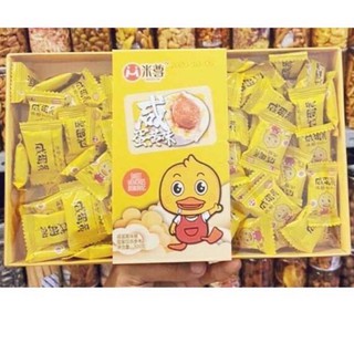1 Khay Kẹo Thạch Sữa Trứng Muối Con Vịt Vàng MinZu 300gr