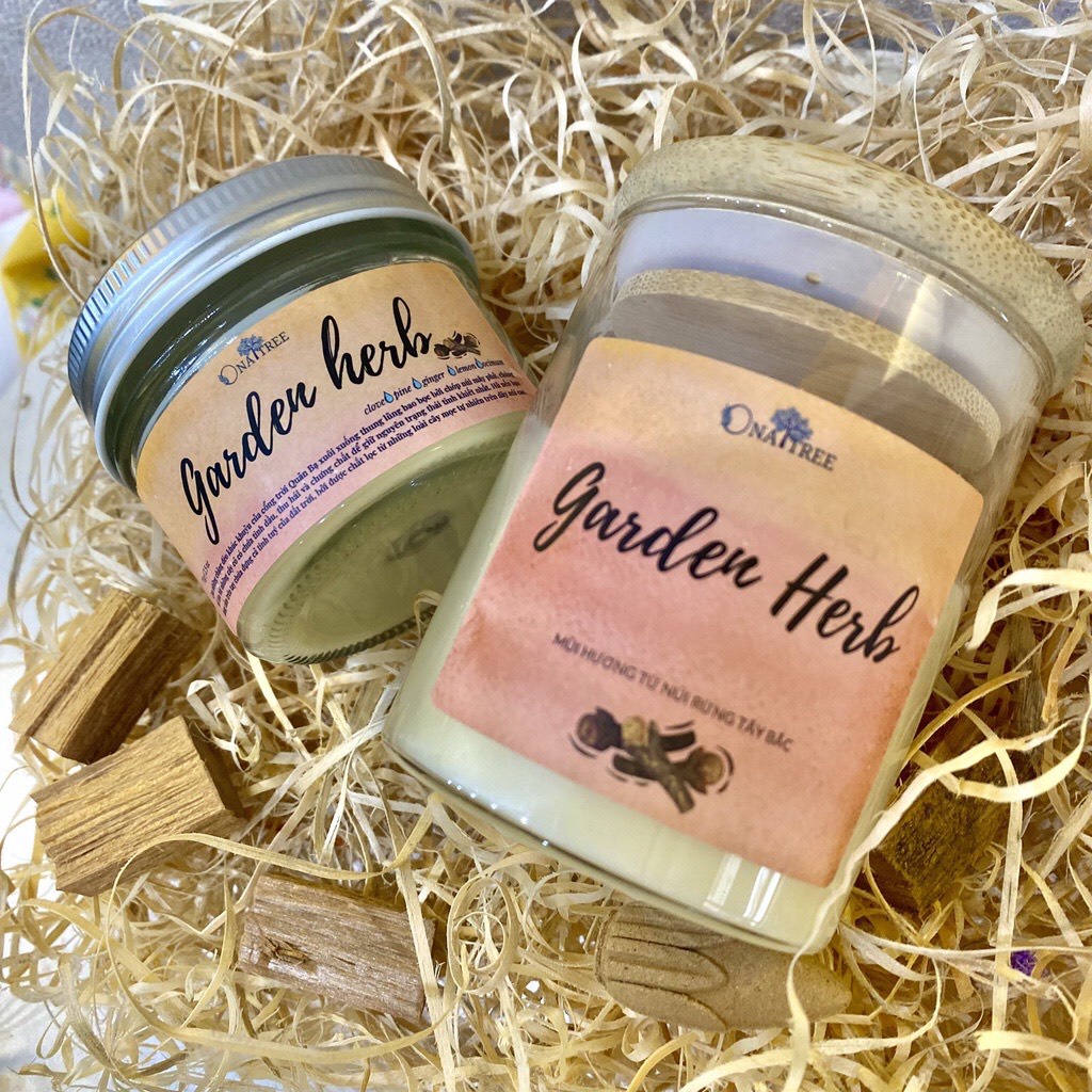 Nến Thơm OnaTree Garden Herbs Hương Thảo Mộc Trầm 70g