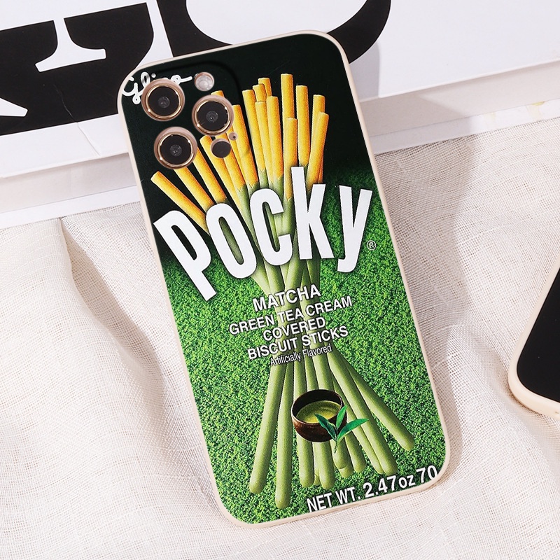 Ốp lưng iphone Bánh que Po.cky độc đáo ốp iphone vuông cạnh đủ mã 14 13 13pro 13Promax 6 6S 7 8 7Plus 8Plus IX XR XSMAX