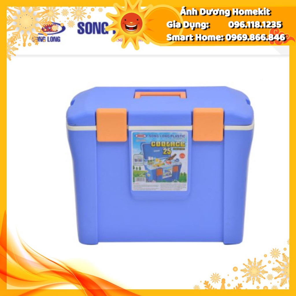 Thùng đá phích giữ nhiệt vuông 25L Song Long Plastic anhduonghomekit