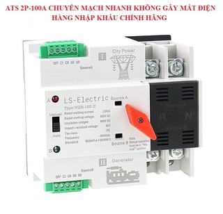 ATS chuyển nguồn tự động 2P 100A LS-Electric không gây mất điện cầu dao đảo chiều- CHÍNH HÃNG