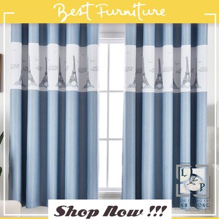 [san pham hot 2020] Rèm treo cửa hình tháp paris ( chiều cao cố định  2m nhiều kích thước (vải dày đẹp))