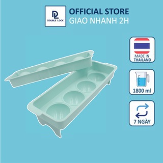 Khay đá nhựa nguyên sinh Khay đá có nắp đậy ngăn mùi hôi tủ lạnh MIHWA 4v Tròn - AJ0561