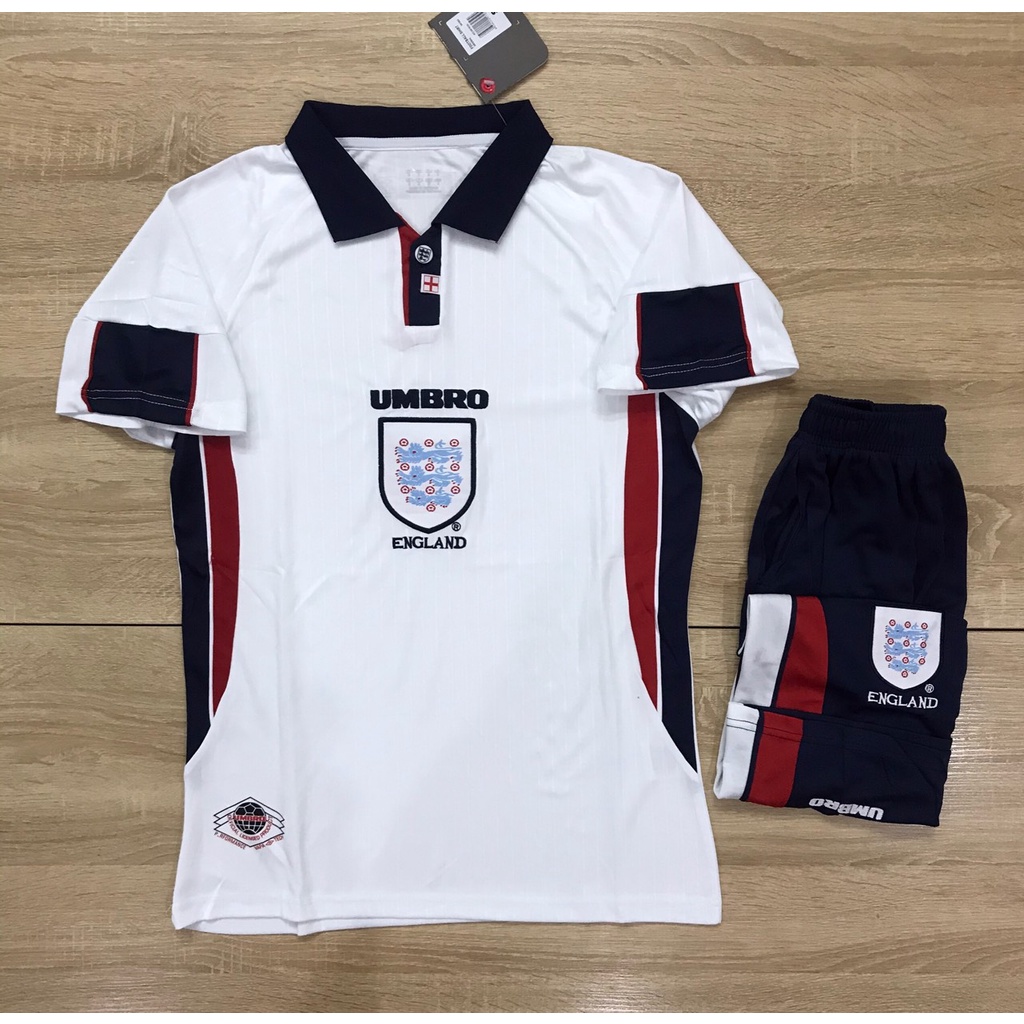 Áo Bóng Đá ĐỘI TUYỂN ANH- Chuẩn Mẫu Thi Đấu-Trắng- Vải Polyeste Siêu Thoáng-Siêu Bền