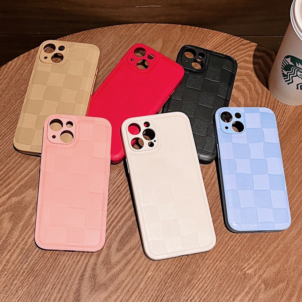 Ốp Điện Thoại Silicon Mềm Mặt Nhám Họa Tiết Kẻ Ô Cổ Điển Sang Trọng Dành Cho iPhone 13 12 11 Pro Max XS Max XR X 8 7 Plus 13 Pro 12 Pro Max