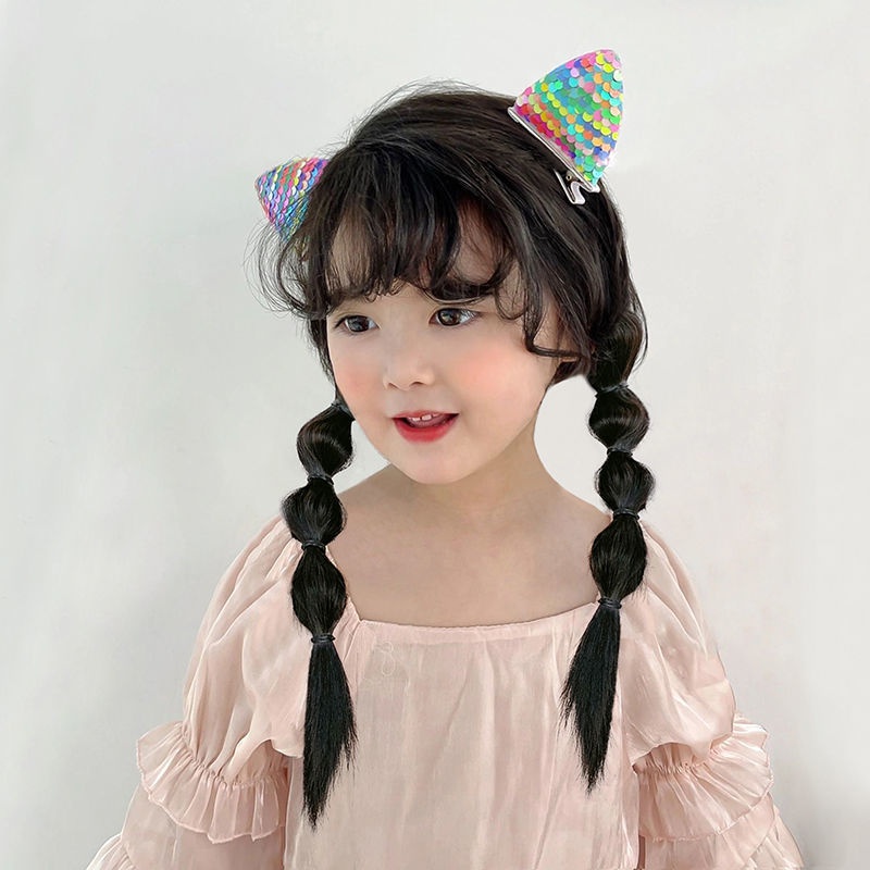 Bím Tóc Giả Thắt Bím Đuôi Ngựa Dễ Thương Cho Bé Gái