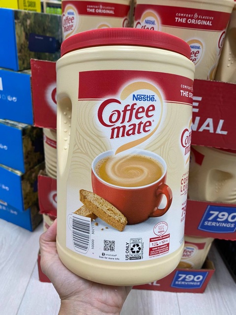 (HSD 1/2022) Bột kem sữa pha cafe Nestle Coffee mate của Mỹ siêu ngon. Hộp bự 1,5kg