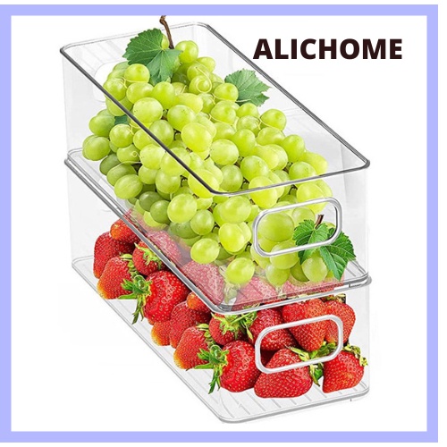 Hộp nhựa trong suốt đựng rau củ để tủ lạnh/ để bàn đựng văn phòng phẩm cực tiện dụng