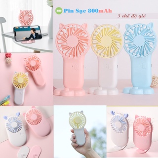 Quạt mini cầm tay pin sạc 1200mAh Rotary Fan gấp gọn xoay 180 độ