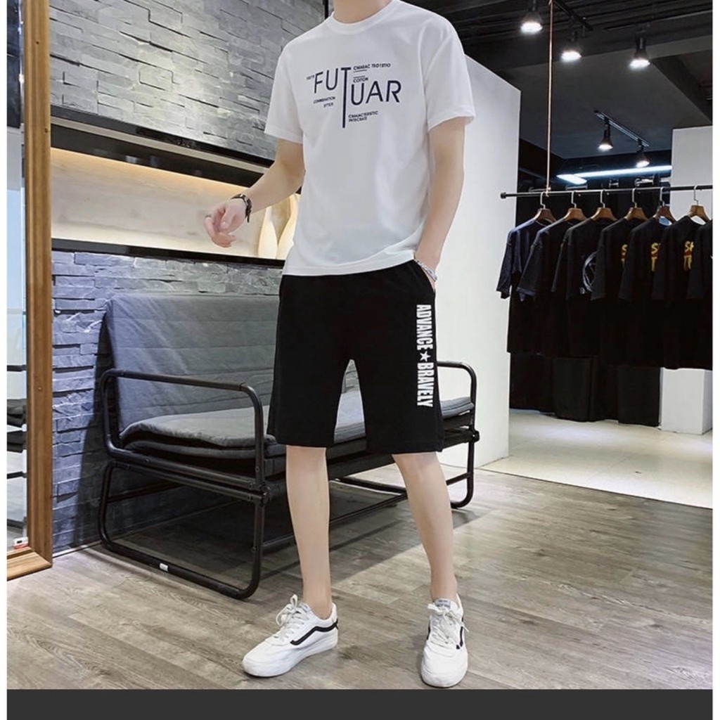 ⚡️ GIÁ RẺ ẢNH THẬT ⚡️ ĐỒ BỘ NAM NỮ, Sét Mặc Nhà Mùa Hè thoải mái phong cách mẫu mới in chữ đơn giản.