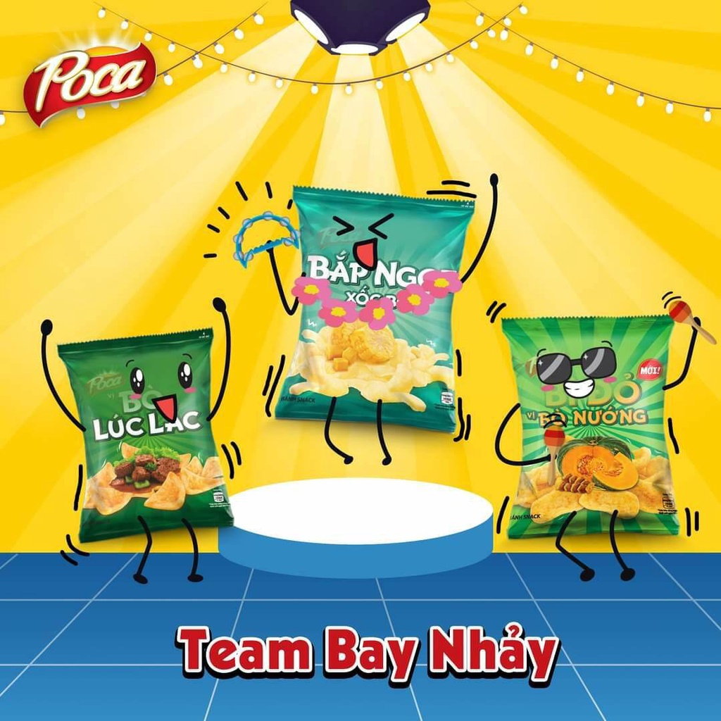 [COMBO 10 GÓI] Bim bim snack khoai tây Lays, Poca gói 37g đủ vị