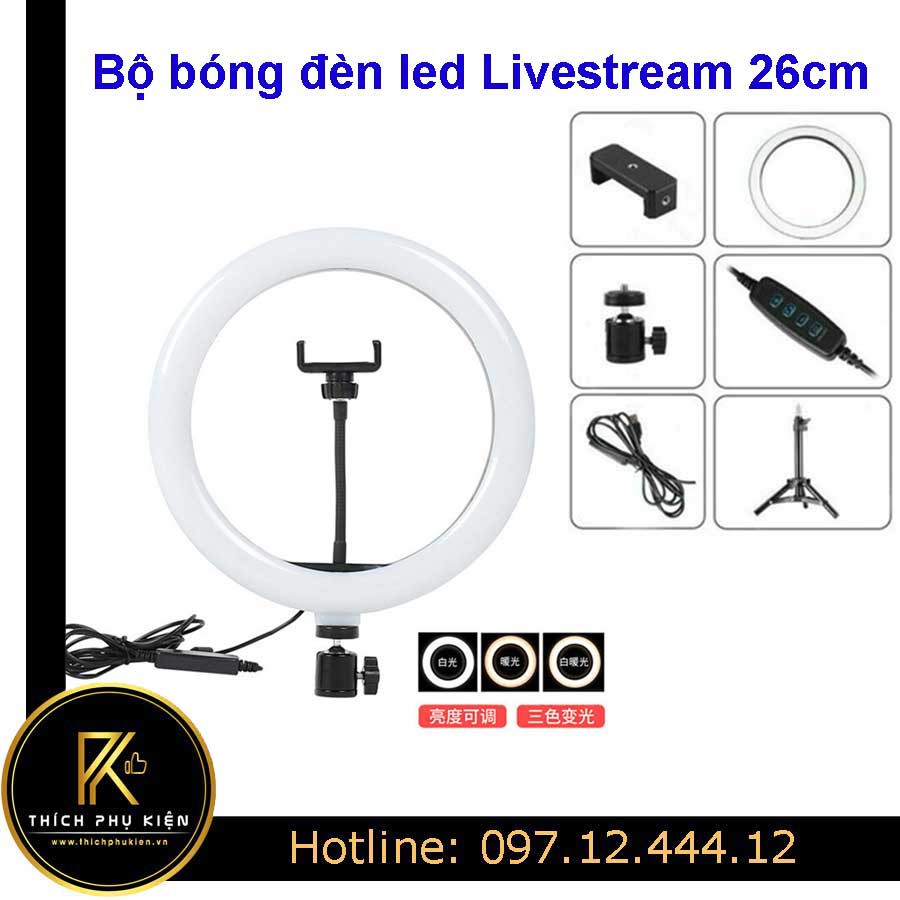 Bộ bóng đèn Led livestream bán hàng - quay phim - chụp hình - Makeup trang điểm