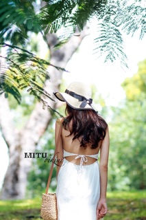 Maxi len handmade đi biển
