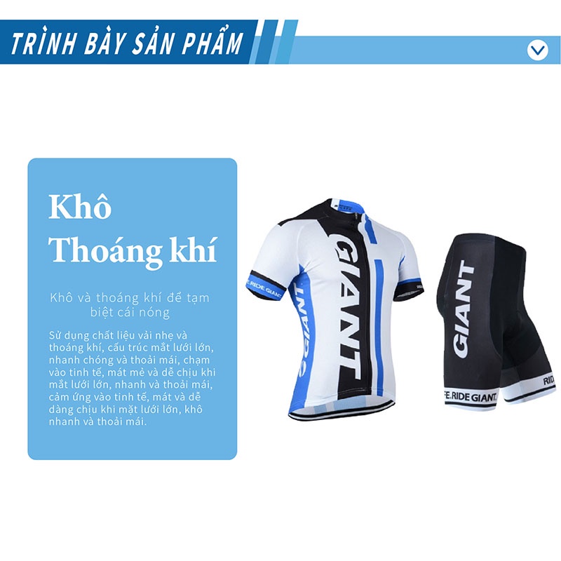 Quần áo xe đạp GIANT Mens Breathable Short Sleeve Gel Padded Short Bicycle Ride Pants