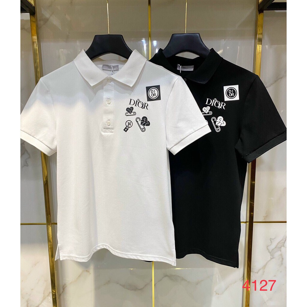 Áo Phông Polo Nam, Áo Thun Nam Cổ Bẻ In Sticker Dễ Thương Chất Thun Cá Sấu Siêu Bền - AC79 - Shopmens