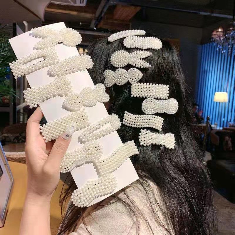 Kẹp Tóc Đính Hạt Ngọc Trai Thời Trang Cho Nữ