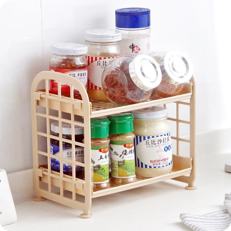 Kệ để đồ mini 2 tầng bằng nhựa lắp ghép