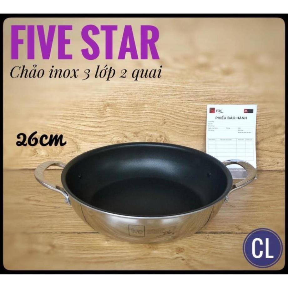 Chảo chống dính Fivestar 2 lớp 2 quai