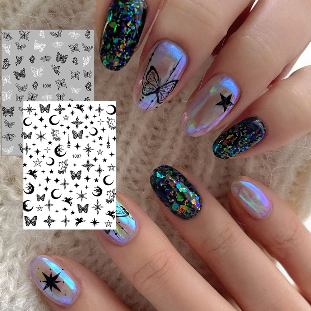 (Hàng Mới Về) Miếng Dán Trang Trí Móng Tay 3D Nghệ Thuật Diy