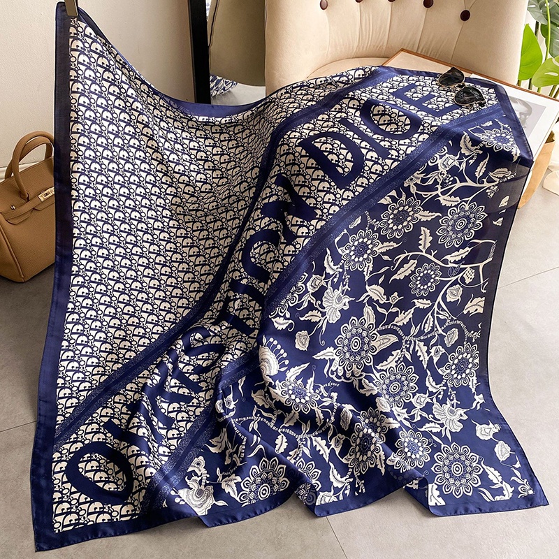Khăn Choàng Cổ Hình Vuông 110x110cm In Họa Tiết Thời Trang Cho Nữ