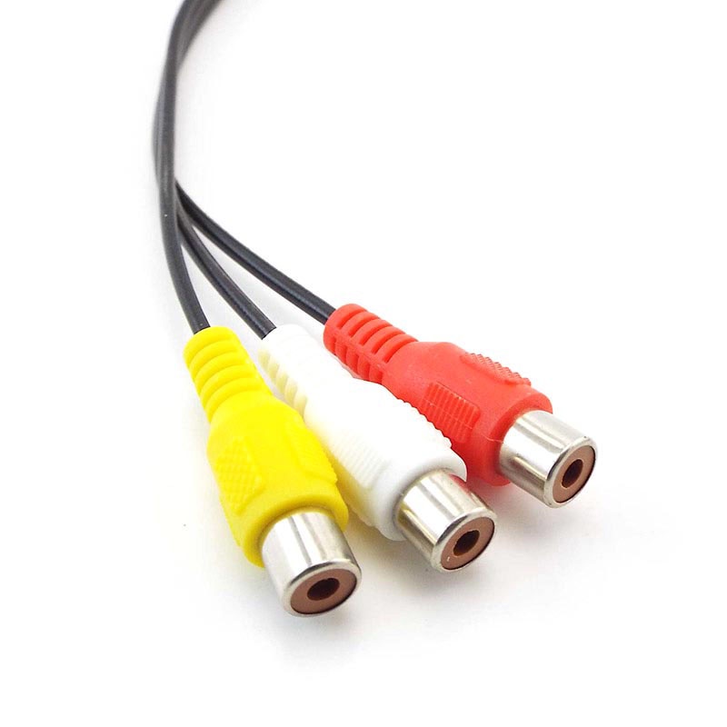 Cáp Chuyển Đổi Từ Cổng 3.5 Sang 3 Rca Cái 3Rca 3.5Mm Đực Sang 3 Rca Cái