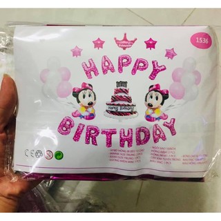 Set sinh nhật chuột Minkey cho bé gái