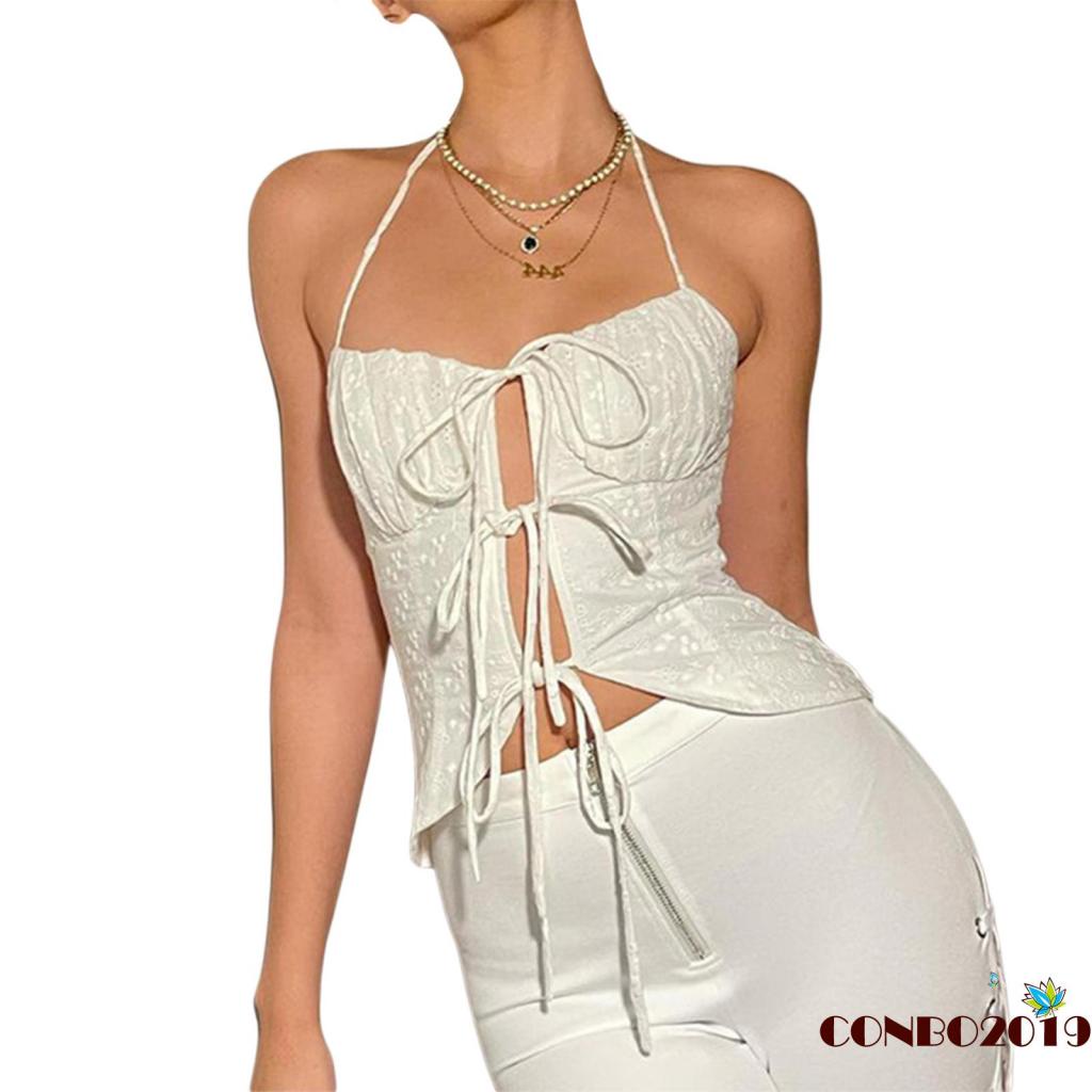 Áo Croptop Hai Dây Màu Sắc Trơn Hở Lưng Thời Trang Cho Nữ