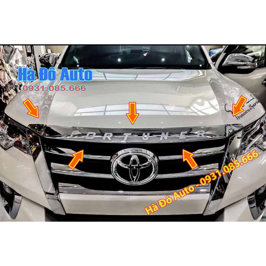 Ốp Viền Nắp Capo Fortuner 2017 2018 2019 2020 2021 2022 2023 - Ốp Bảo Vệ Viền Nắp Capo Toyota Fortuner 2017/2023