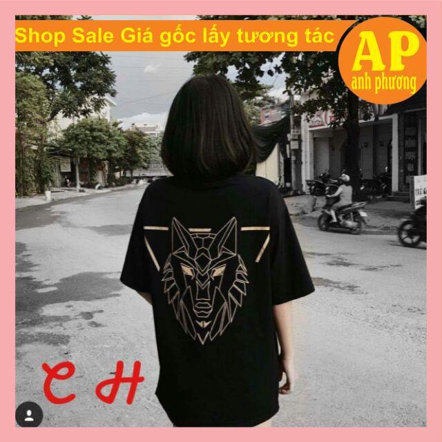 Áo SÓI HADE.SPhông thụng tay lỡ in hình sói vàngform unisex dánh cho cả nam và nữchất cotton mềm mịn