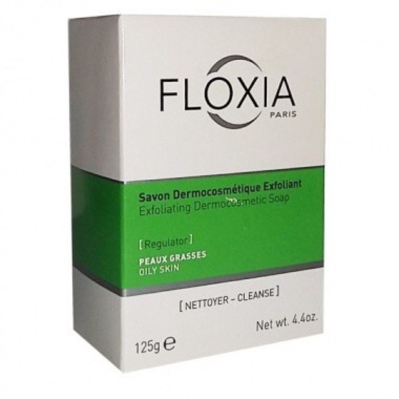 Bánh xà phòng tắm cho da mụn, dày sừng Floxia 125g