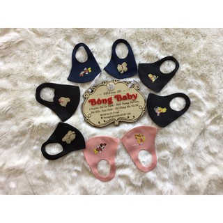 Khẩu trang vải trơn in hình trẻ em