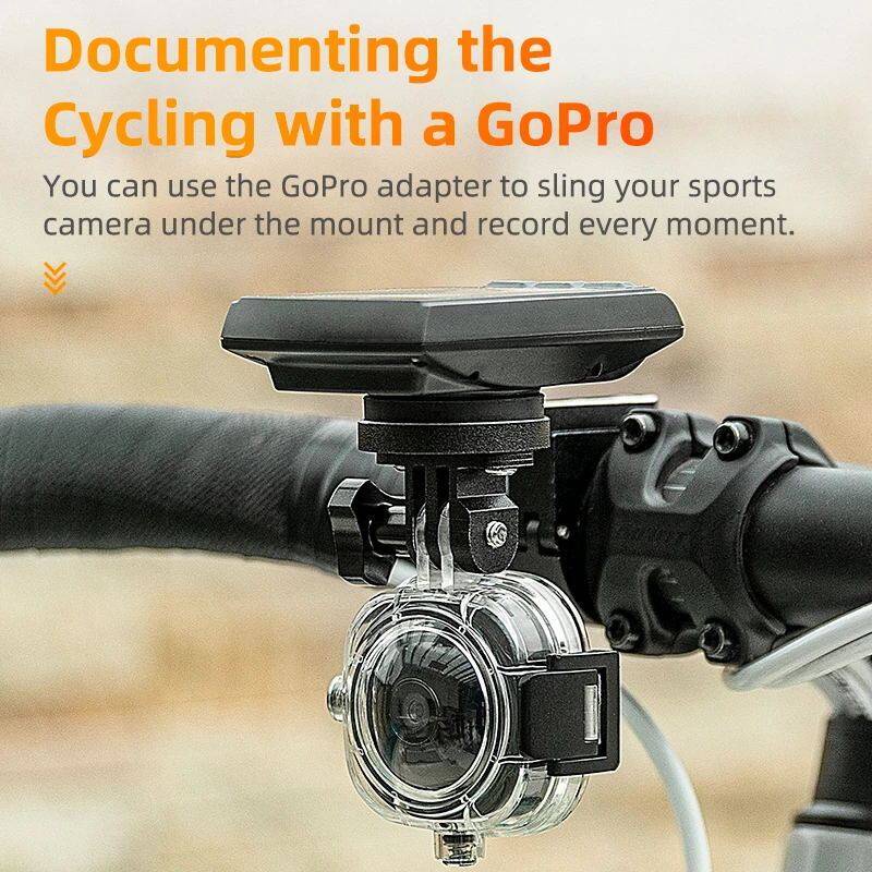 Giá đỡ máy tính gắn tay lái xe đạp ROCKBROS đa năng bằng hợp kim nhôm cho IGS/Garmin/Bryton/Cateye