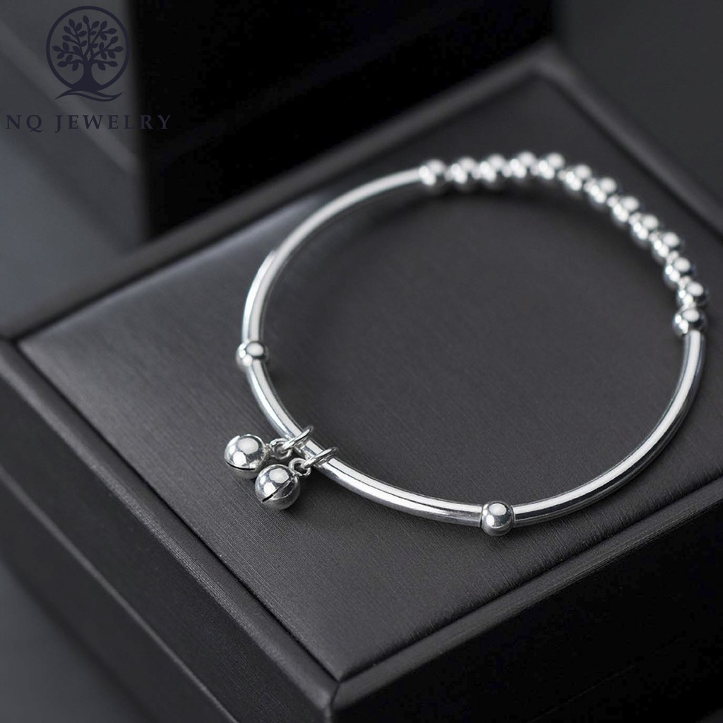 Lắc tay bạc chuông đôi - NQ Jewelry