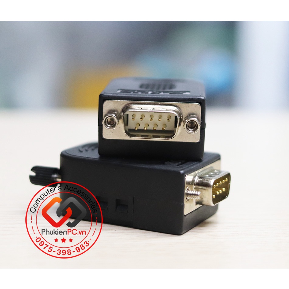 Đầu nối DB9 cổng COM Chân Đực, Cái  Văn vít. Dủng tạo cáp COM DB9 RS232 RS422 RS485 cho máy Công nghiệp