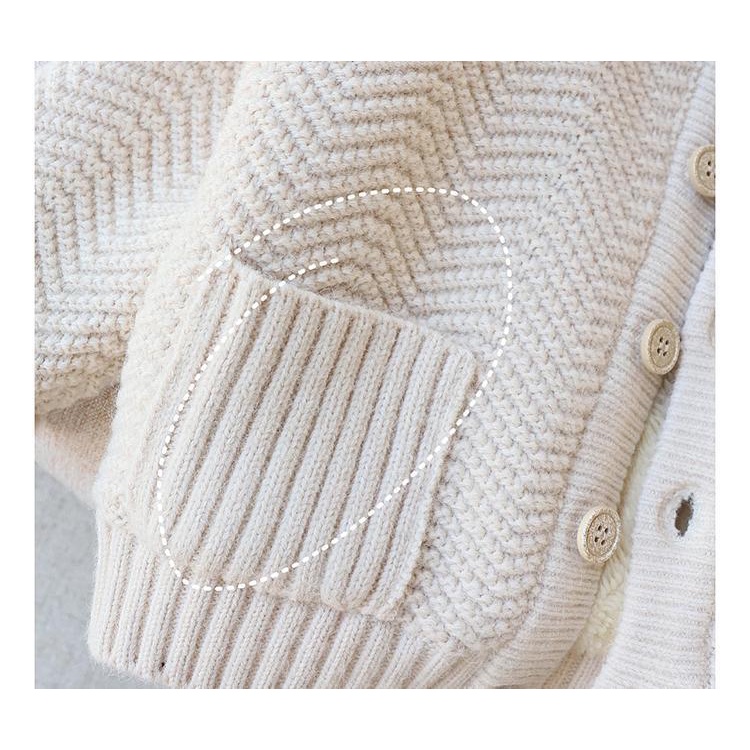 Áo khoác len lót lông siêu dày đẹp cho bé 2022