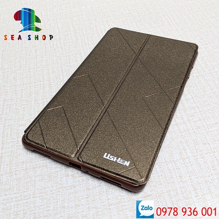Bao da SamSung Tab E T560 -Thiết kế mỏng nhẹ trẻ trung có ngăn cài thẻ - Nắp gập 2 mặt-Sản phẩm đến từ hiệu Lishen