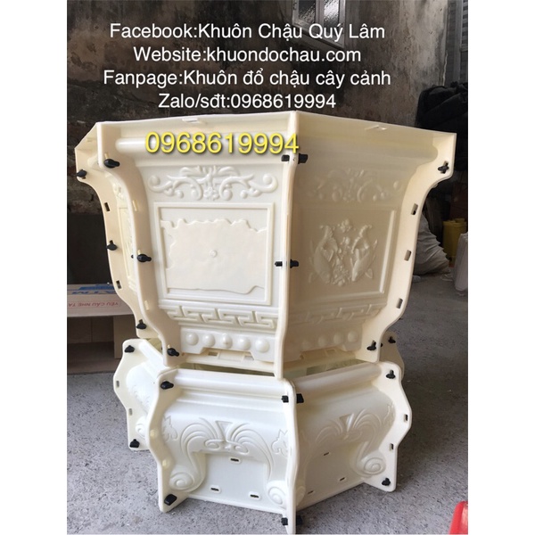Khuôn đúc chậu bát giác rộng miệng 75 chéo góc 81 cao 48cm