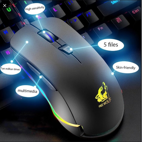 Chuột Game Máy Tính PC Laptop V6 PRO GAMING Có Led RGB Nhiều Chế Độ Đổi Màu Khác Nhau