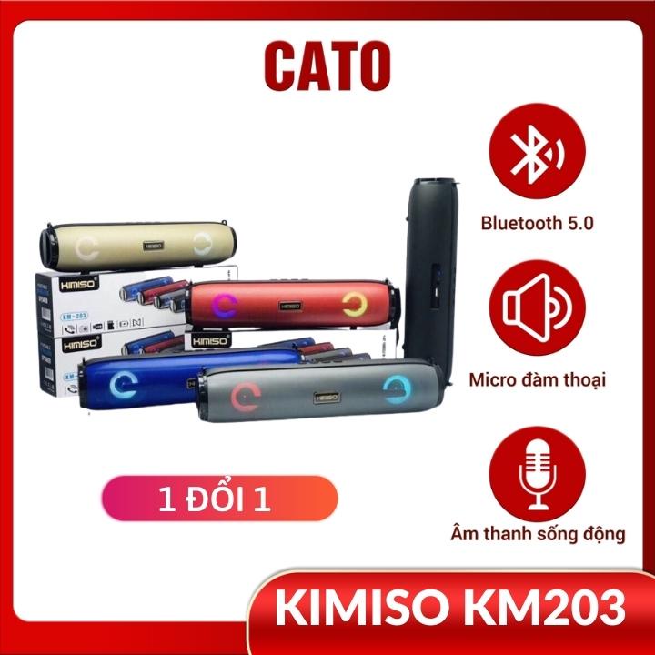 Loa Bluetooth Kimiso KM203 Cao Cấp Chính Hãng, Âm Thanh Siêu Đỉnh_Bass Cực Mạnh, Loa Cầm Tay Sang Trọng, Lỗi 1 Đổi 1