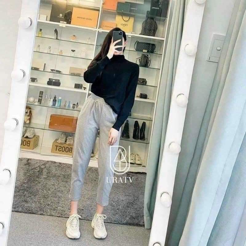 Quần Baggy Dạ Chân Khuy Gấu Dành Cho Nữ Từ 40-60kg