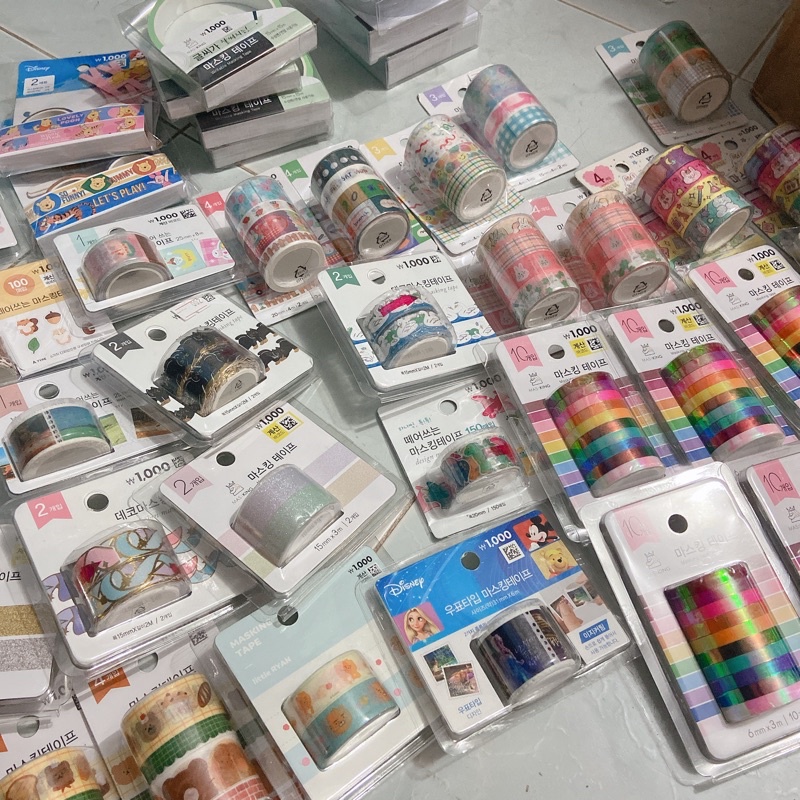 ‼️SALE 40K‼️  Set băng dính washi tape 3-4 cuộn